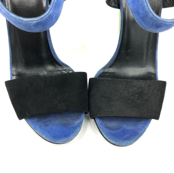Gucci green blue suede prism heels authentic 36.5 - Picture 9 of 16